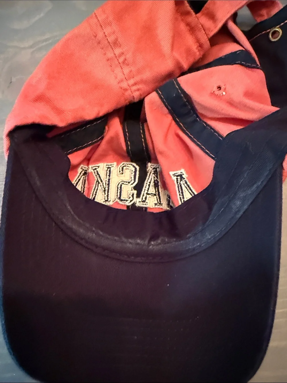 Alaska Embroidered Baseball Cap - Coral Pink